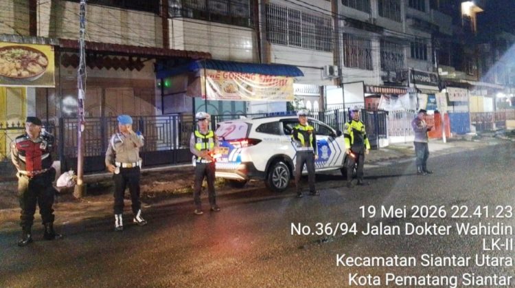 Personil Polres Pematangsiantar Laksanakan BLP di Jalan Wahidin 