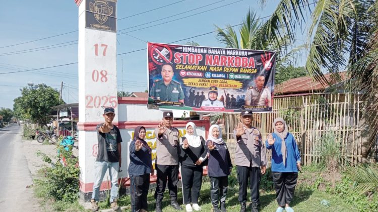Kapolsek Bosar Maligas IPTU Sonni G. Silalahi, S.H Gelar Gotong Royong dan Sosialisasi Anti Narkoba kepada, Warga Nagori Boluk