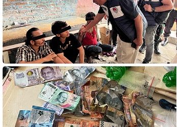 ke Tiga orang dan barang bukti yang diamankan Tim Satuan Reserse Narkoba Polrestabes Medan di kawasan Jalan Mangkubumi Medan
