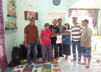 Bhabinkamtibmas AIPDA Asril Manurung selesaikan dugaan pengancaman di Marihat Sentral
