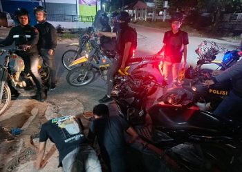Timsus Dayok Mirah Polres Pematangsiantar Patroli Antisipasi Tawuran Geng Motor dan Knalpot brong