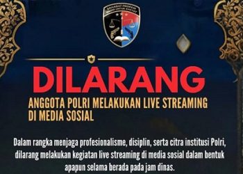 Larangan Live Mabes Polri. (Foto Ist)