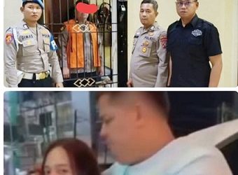Kompol DK saat di patsus dan video yang beredar. (Foto Ist)