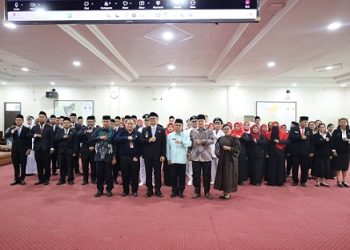 Wakil Wali Kota Tanjung Balai, Muhammad Fadly Abdina melantik 54 Pejabat Administrator dan Pengawas di Lingkungan Pemerintah Kota Tanjung Balai
