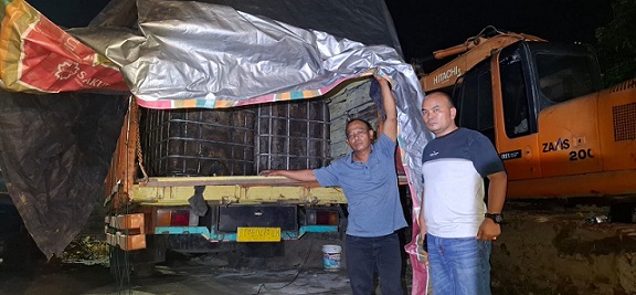 Truk pengangkutan BBM Solar Subsidi Diamankan Polda Sumut. (Foto Ist)