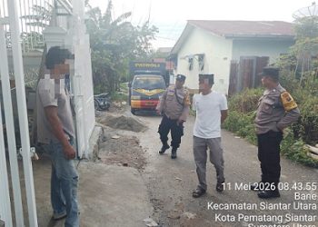 Polsek Siantar Utara Respon Cepat Cek TKP dan Mediasi Dugaan Pengancaman di Jalan Naggar Suasa