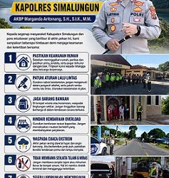 Kapolres Simalungun Keluarkan 7 Himbauan Kamtibmas untuk Masyarakat dan Wisatawan