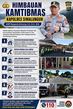 Kapolres Simalungun Keluarkan 7 Himbauan Kamtibmas untuk Masyarakat dan Wisatawan
