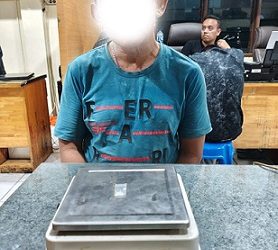 Pelaku pengedar sabu di Medan Tembung yang ditangkap polisi (Foto Ist)