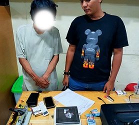 Pengedar sabu kawasan Jalan Airlangga, Kelurahan Petisah Tengah, Kecamatan Medan Petisah yang ditangkap. (Foto Ist)