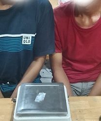 Dua pengedar narkoba jenis sabu kawasan Jalan Antariksa dan Gang Pipa IV, Kelurahan Sari Rejo, Kecamatan Medan Polonia yang ditangkap. (Foto Ist)