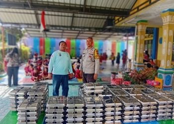 Bhabinkamtibmas Kelurahan Asuhan AIPDA G. Sinaga melaksanakan monitoringg distribusi Makanan Bergizi Gratis (MBG) di TK Nazaret