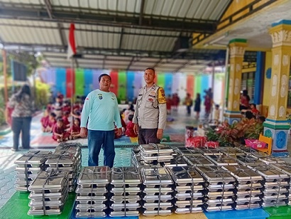 Bhabinkamtibmas Kelurahan Asuhan AIPDA G. Sinaga melaksanakan monitoringg distribusi Makanan Bergizi Gratis (MBG) di TK Nazaret
