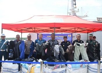 Sinergi TNI AL dan Bea Cukai Gagalkan Penyelundupan 400 Ballpress di Perairan Pantai Prupuk, Batu Bara