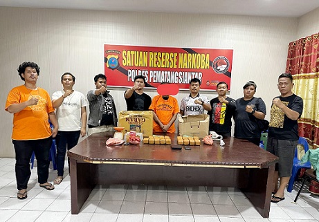 Satresnarkoba Polres Pematangsiantar Gagalkan Peredaran 7,27 Kg Ganja, Seorang Pria Asal Simalungun Jadi Tersangka