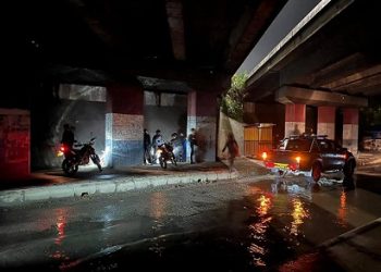 Tim Personil Polda Sumut gelar patroli skala besar saat terjadi blackout listrik Sumbagut. (Foto Ist)