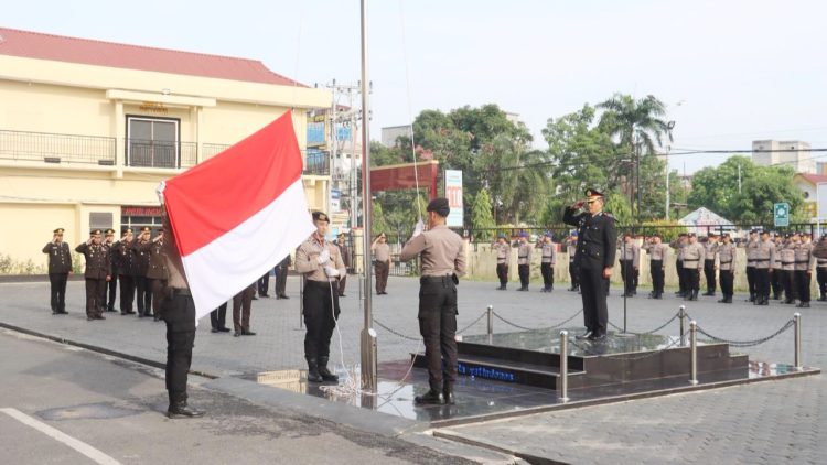 Polres Tanjung Balai Gelar Upacara Peringati Harla Pancasila 2026 dan Kenaikan Pangkat Pengabdian Personil