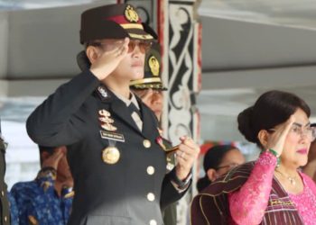 Kapolres Pematangsiantar AKBP Sah Udur T.M. Sitinjak SH. SIK. MH hadir mengikuti upacara Hari lahir Pancasila Tahun 2026