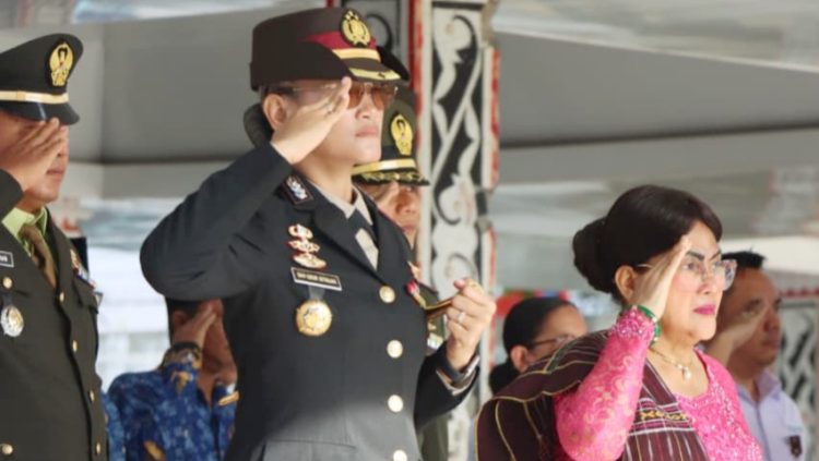 Kapolres Pematangsiantar AKBP Sah Udur T.M. Sitinjak SH. SIK. MH hadir mengikuti upacara Hari lahir Pancasila Tahun 2026