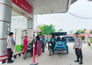 Polres Tanjung Balai Siagakan Personel di Sejumlah SPBU