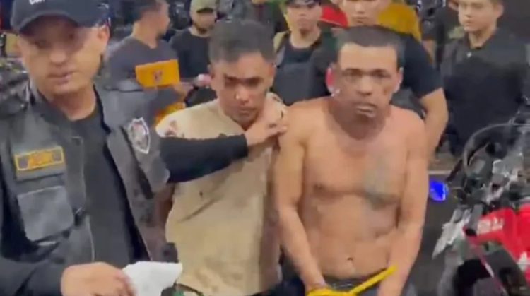 Dua pelaku penganiyaan pasutri dikawasan bantaran rel Tembung. (Foto Ist)