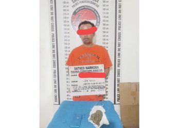 Tersangka RPS dan barang bukti