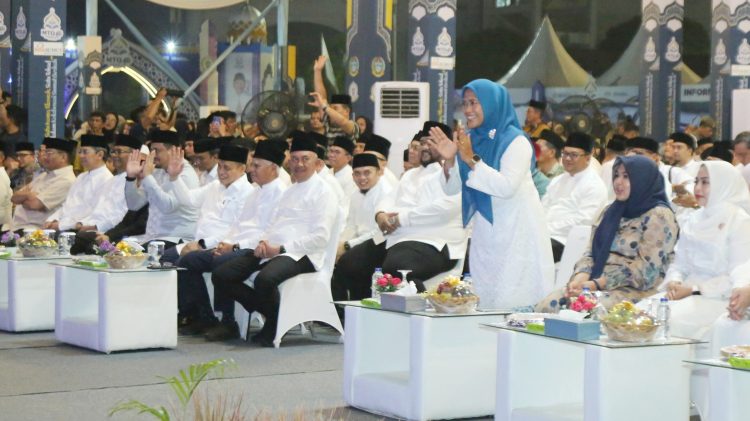 Wakil Wali Kota Pematangsiantar Herlina menghadiri Pembukaan MTQN ke-40 Tingkat Provinsi Sumut Tahun 2026 di Lapangan Astaka Pancing, Jalan Willem Iskandar Pasar V Kenangan Baru Kecamatan Percut Sei Tuan Kabupaten Deliserdang
