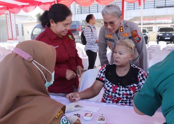 Kapolres Pematangsiantar AKBP Sah Udur T.M Sitinjak, S.H. S.I.K. M.H hadir menyaksikan Pemeriksaan Kesehatan Gratis Kepada Masyarakat