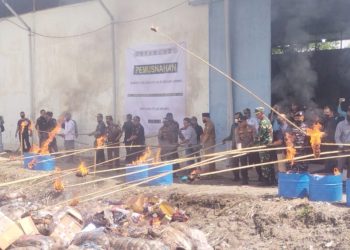 Kepabeanan BC Teluk Nibung Musnahkan BMMN