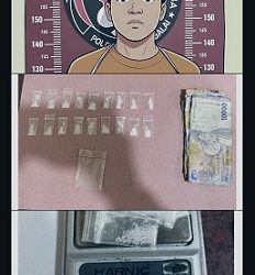 Tersangka AS dan barang bukti