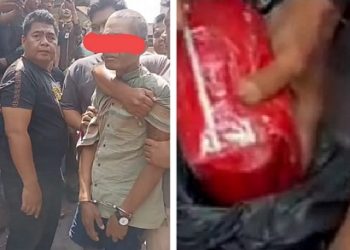 Pria tua dan barang bukti diduga sabu saat diamankan Sat Resnarkoba Polres Pematangsiantar