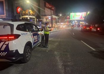 Personil piket Sat Lants Polres Pematangsiantar Laksanakan Patroli BLP