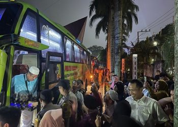 Polres Pematangsiantar Hadiri Penyambutan Jamaah Haji/ Hajjah Indonesia Kota Pematangsiantar Tahun 1447 H/ 2026