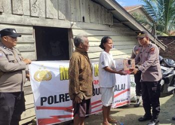 Polres Tanjung Balai Gelar Minggu Kasih dan Berikan Bantuan kepada Warga Kurang Mampu
