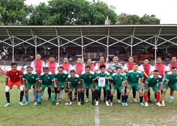 Pertandingan persahabatan dua tim PS Korpri Tanjungbalai dan PS Korpri Binjai