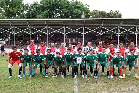 Pertandingan persahabatan dua tim PS Korpri Tanjungbalai dan PS Korpri Binjai