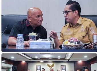 Ketua Pansus Aset DPRD Kota Medan, Robi Barus dan jajaran saat Rapat Pansus Aset bersama Wali Kota Medan, Rico Waas dan sejumlah Kepala OPD terkait di Kantor Wali Kota Medan (Foto Ist)