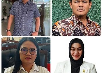 Ketua Pansus Penertiban Aset Daerah DPRD Medan Robi Barus, anggota pansus Muslim, Margaret MS, dan Lailatul Badri. (Foto Ist)