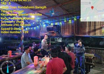 Ka. SPKT dan personil piket respon cepat melakukan pengecekan TKP adanya keributan di Cafe Cinta