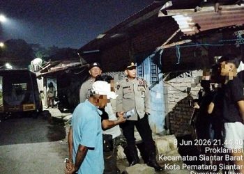 Polsek Siantar Barat dipimpin Kanit Samapta IPDA Irwan Saragih SH respon cepat tanggapi laporan warga Jalan WR. Supratman