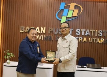 Plh Wali Kota Tanjungbalai Muhammad Fadly Abdina Kunker ke kantor BPS Sumut
