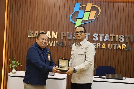 Plh Wali Kota Tanjungbalai Muhammad Fadly Abdina Kunker ke kantor BPS Sumut