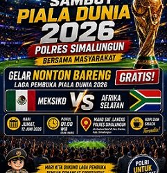 Polres Simalungun Gelar Nobar Gratis Laga Pembuka Meksiko Vs Afrika Selatan