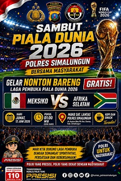Polres Simalungun Gelar Nobar Gratis Laga Pembuka Meksiko Vs Afrika Selatan