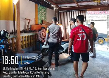 Piket Pawas IPDA Nirwan Sirait bersama personil piket Cek TKP Keributan Didepan Penginapan Berkah