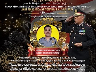 Polres Simalungun Berduka: Selamat Jalan Brigadir Sugeng Aprianto, Pengabdianmu Akan Selalu Dikenang