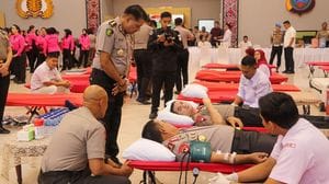 Polda Sumut gelar kegiatan Bakti Kesehatan berupa donor darah di Aula Tribrata Polda Sumut (Foto Ist)
