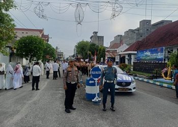 Sat Lantas Polres Tanjungbalai Amankan Pawai Ta'aruf
