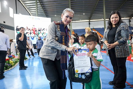 Kapolres Pematangsiantar AKBP Sah Udur T.M. Sitinjak SH. SIK. MH Hadiri Pelepasan Anak Didik PAUD-SAB se Kota Pematangsaintar T.A 2025/2026