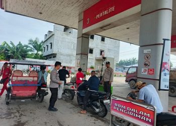 Polres Tanjung Balai Perketat Pengamanan di SPBU